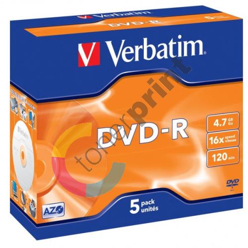 Verbatim DVD-R, DataLife PLUS, 4,7 GB, Scratch Resistant, jewel box, 43519, 5-pack 1