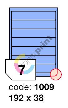 Samolepící etikety Rayfilm Office 192x38 mm 100 archů, matně modrá, R0123.1009A 1