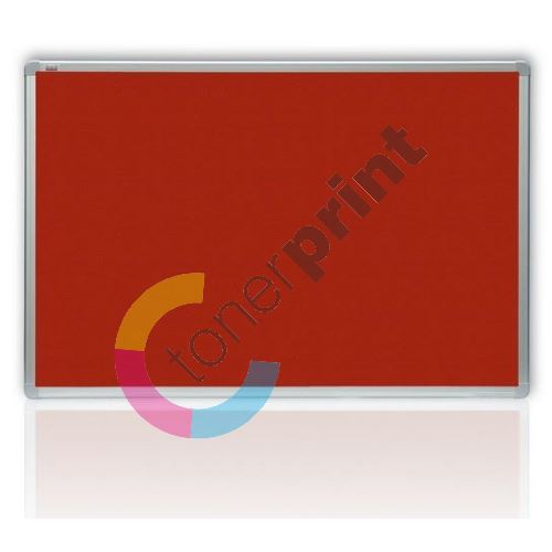 Filcová červená tabule 60 x 90 cm, rám ALU, 2x3 1