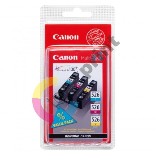 Cartridge Canon CLI-526 CMY, 4541B006AA, originál 2