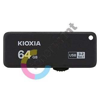 Kioxia USB flash disk, USB 3.0, 64GB, Yamabiko U365, Yamabiko U365, černý, LU365K064GG4