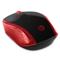 Myš HP 200 Wireless Red, 2.4 [GHz], optická, bezdrátová (USB), červená