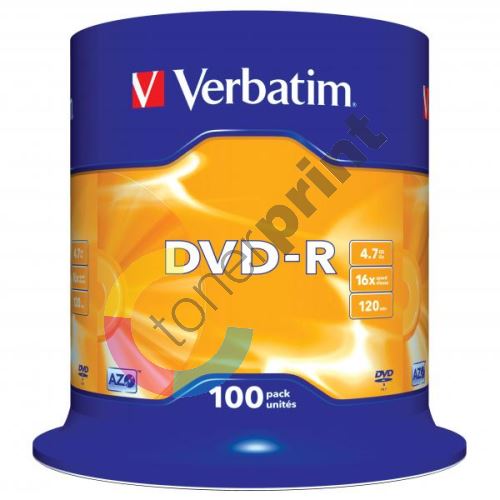 Verbatim DVD-R, DataLife PLUS, 4,7 GB, Scratch Resistant, cake box, 43549, 100-pack 1