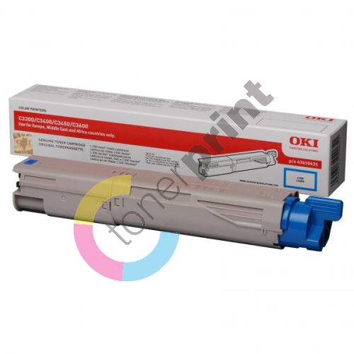 Toner OKI 43459435 modrý originál 1