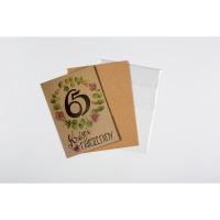 Přáníčko BeBechy – recyklovaný papír - 65 narozeniny