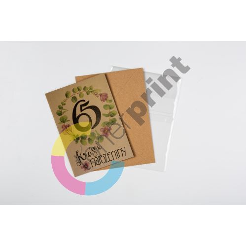 Přáníčko BeBechy – recyklovaný papír - 65 narozeniny 1