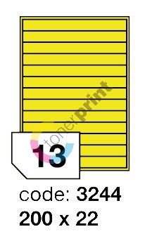 Samolepící etikety Rayfilm Office 200x22 mm 300 archů, matně žlutá, R0121.3244D 1