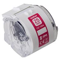 Papírová páska do štítkovače Brother 25mm x 5m, CZ1004, pro tiskárnu VC-500W, bílá