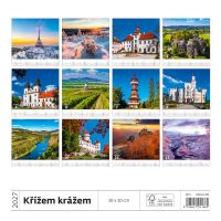 Nástěnný kalendář - Křížem krážem Českou republikou 2027 (kalendář na zeď Česko) (14)