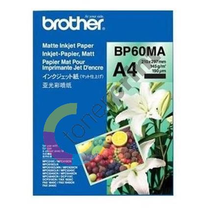 Brother BP60MA, Matte Inkjet Paper, foto papír, matný, bílý, A4, 145 g/m2, 25 ks, 1