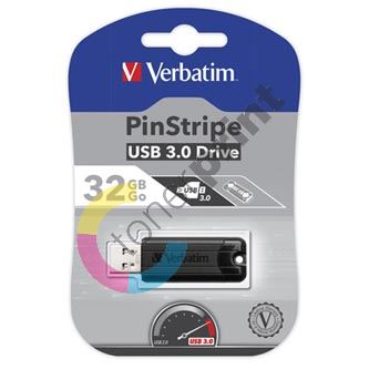 32GB Verbatim Store'n'Go PinStripe, USB flash disk 3.0, 49317, černá