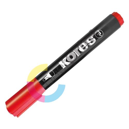 Značkovač Kores K-Marker permanentní, kulatý, červený 1