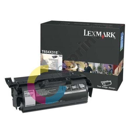 Toner Lexmark T654X31E, extra high capacity, T654, black, originál 1