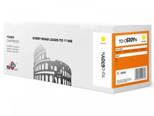 Toner kompatibilní OKI 44315305, C610n, C610dn, C610dtn, žlutý, TB Print