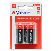 Baterie Verbatim C / LR14, alkalické 1,5 V, malý monočlánek, 2 ks – 49922