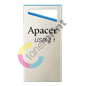 Apacer USB flash disk, USB 3.0, 128GB, AH155, stříbrný, AP128GAH155U-1, USB A, s poutkem