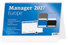 Stolní kalendář 2027 – Manager Europe plánovací týdenní kalendář