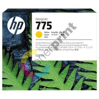 Inkoustová cartridge HP 1XB19A, DesignJet Z6 Pro, yellow, 775, originál