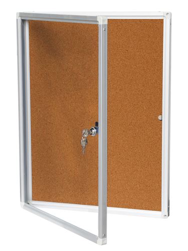 Vertikální vitrína ECO 90 × 120 cm – korková interiérová vitrína s patentním zámkem