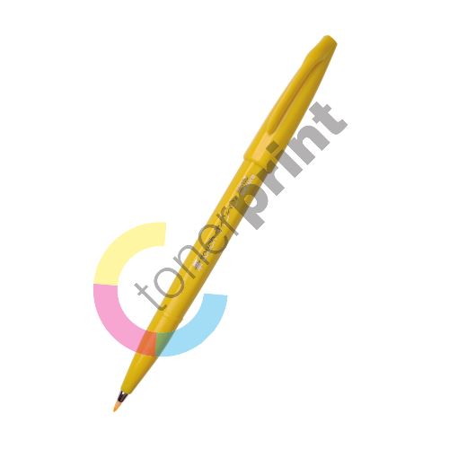 Pentel Brush Sign Pen touch SES15 žlutý 3