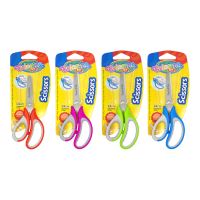 Nůžky dětské s měkkým gumovým gripem Colorino, 14 cm, asymetrické, mix barev