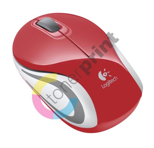 Logitech myš Wireless Mini Mouse M187 červená 1