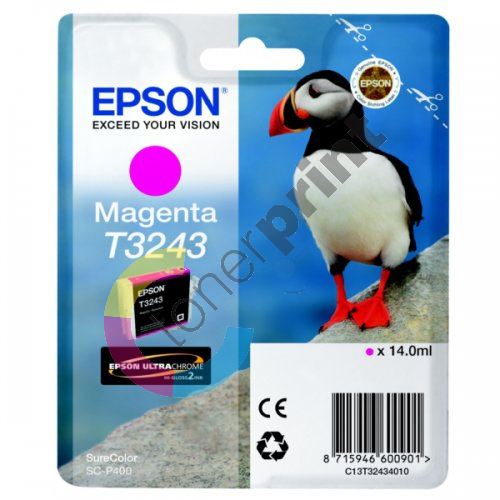 Cartridge Epson C13T32434010, magenta, originál 1