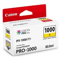 Inkoustová cartridge Canon PFI-1000Y, 0549C001, žlutá, 80 ml, originál