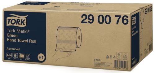 Tork Matic papírové ručníky H1, 2vrstvé, zelené, 150 m, 6 rolí, 290076