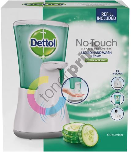 Dettol Okurka bezdotykový dávkovač mýdla, strojek + antibakteriální náplň s mýdlem 250 ml