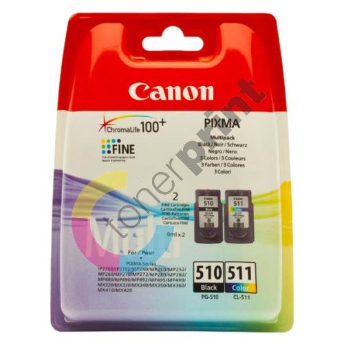 Cartridge Canon PG-510/CL-511, černá + barevná, 2970B010, originál 1
