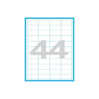Etikety MP print samolepící A4, 48,5x25,4 mm, 44ks/arch, 1000 archů, bílé