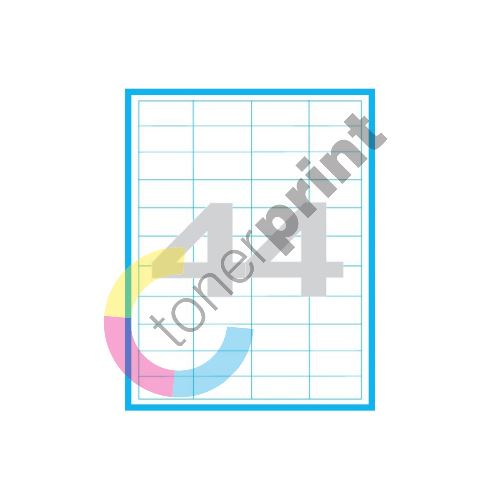 Etikety MP print samolepící A4, 48,5x25,4 mm, 44ks/arch, 100 archů, reflexní růžové 1