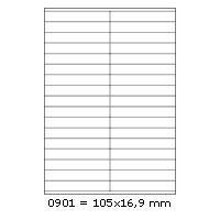 Samolepící etikety Rayfilm 105 x 16,9 mm 100 archů R0100.0901F