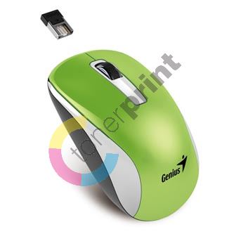 Myš Genius NX-7010, optická, 3tl., 1 kolečko, bezdrátová, zelená