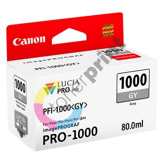 Inkoustová cartridge Canon PFI-1000GY, grey, 0552C001, originál