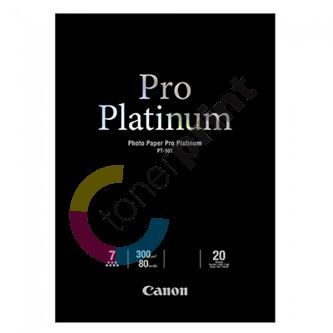 Canon PT-101 Photo Paper PRO Platinum, foto papír, mikroporézní povrch typ hladký, lesklý, bílý, A2, 16.54x23.39", 300 g/m2, 20 ks