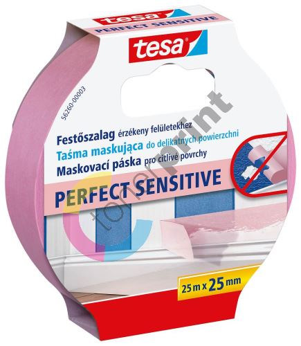 Maskovací páska na tapety Perfect Sensitive, 25 mm x 25 m, Tesa 4