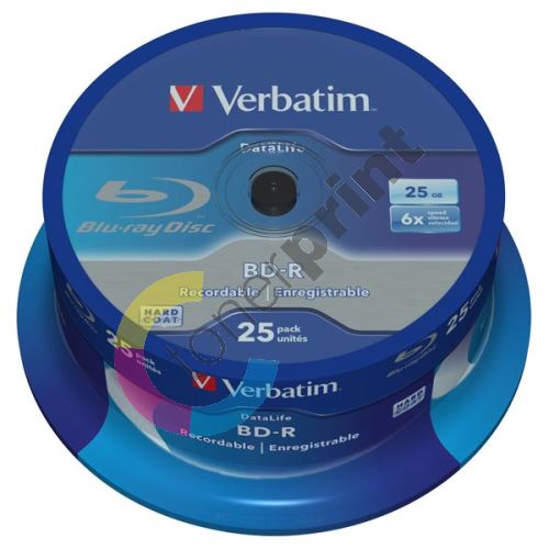 Verbatim BD-R, Single Layer 25GB, spindle, 43837, 6x, 25-pack 1