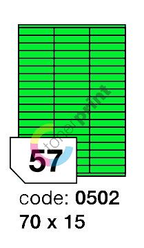 Samolepící etikety Rayfilm Office 70x15 mm 300 archů, matně zelená, R0120.0502D 1