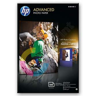 HP Advanced Glossy Photo Paper, foto papír, bez okrajů typ lesklý, zdokonalený typ bílý, 1