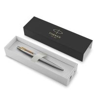 Kuličkové pero Parker Royal Jotter, modrá, nerez tělo, zlatý klip