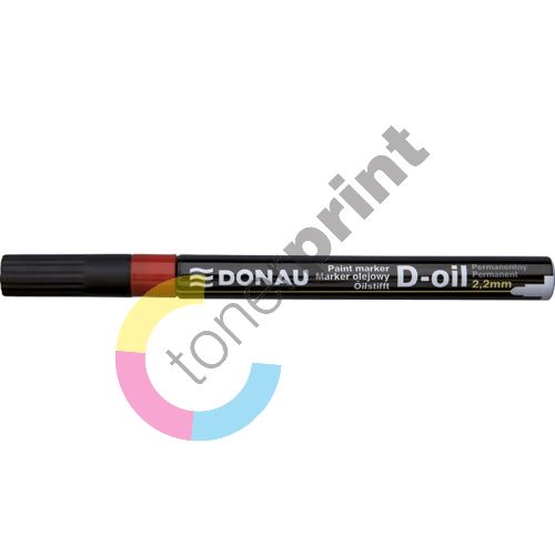 Donau D-oil lakový popisovač, 2,2 mm, červený 1