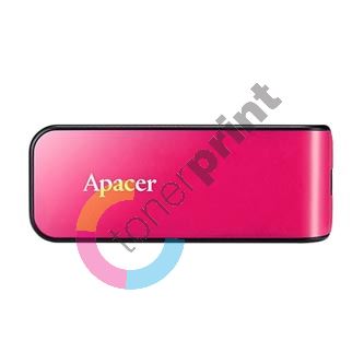 Apacer USB flash disk, USB 2.0, 64GB, AH334, růžový, AP64GAH334P-1, USB A, s výsuvným kone
