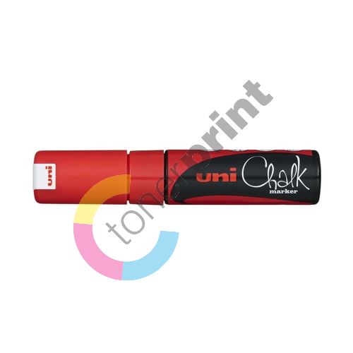 Uni Chalk Marker křídový popisovač PWE-8K, 8 mm, červený 1