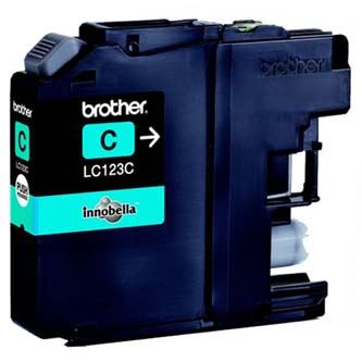 Inkoustová cartridge Brother LC-123C, MFC-J4510DW, Cyan, 600 stran, originál
