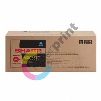 Sharp originální toner MX-C35TC, cyan, 6000str., Sharp MX-C357F, MX-C407P, O
