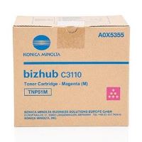 Toner Konica Minolta TNP-51M, Bizhub C3110, magenta, A0X5355, originál