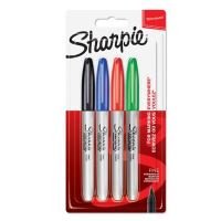 Sharpie, popisovač Fine, mix barev, 4ks, 0.9mm, permanentní, blistr Sharpie, popisovač Fine, mix barev, 4ks, 0.9mm, permanentní, blistr
