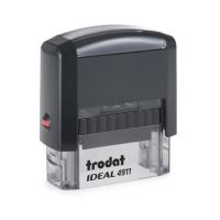 Razítko TRODAT Ideal 4911, 38 × 14 mm, černé, černá poduška